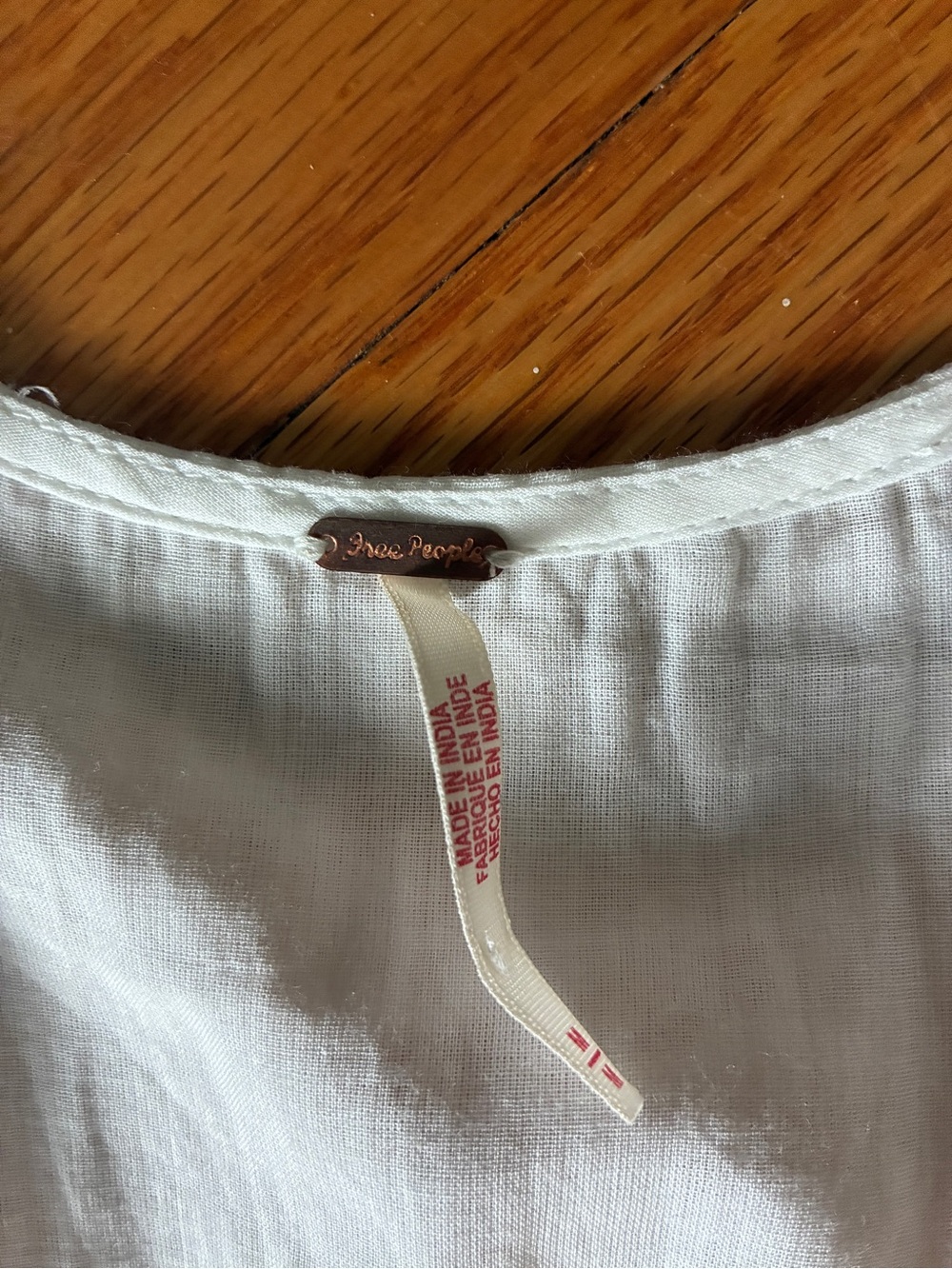 Free People White Lace-Trim Sleeveless Peasant Tank - Picture 2 of 2